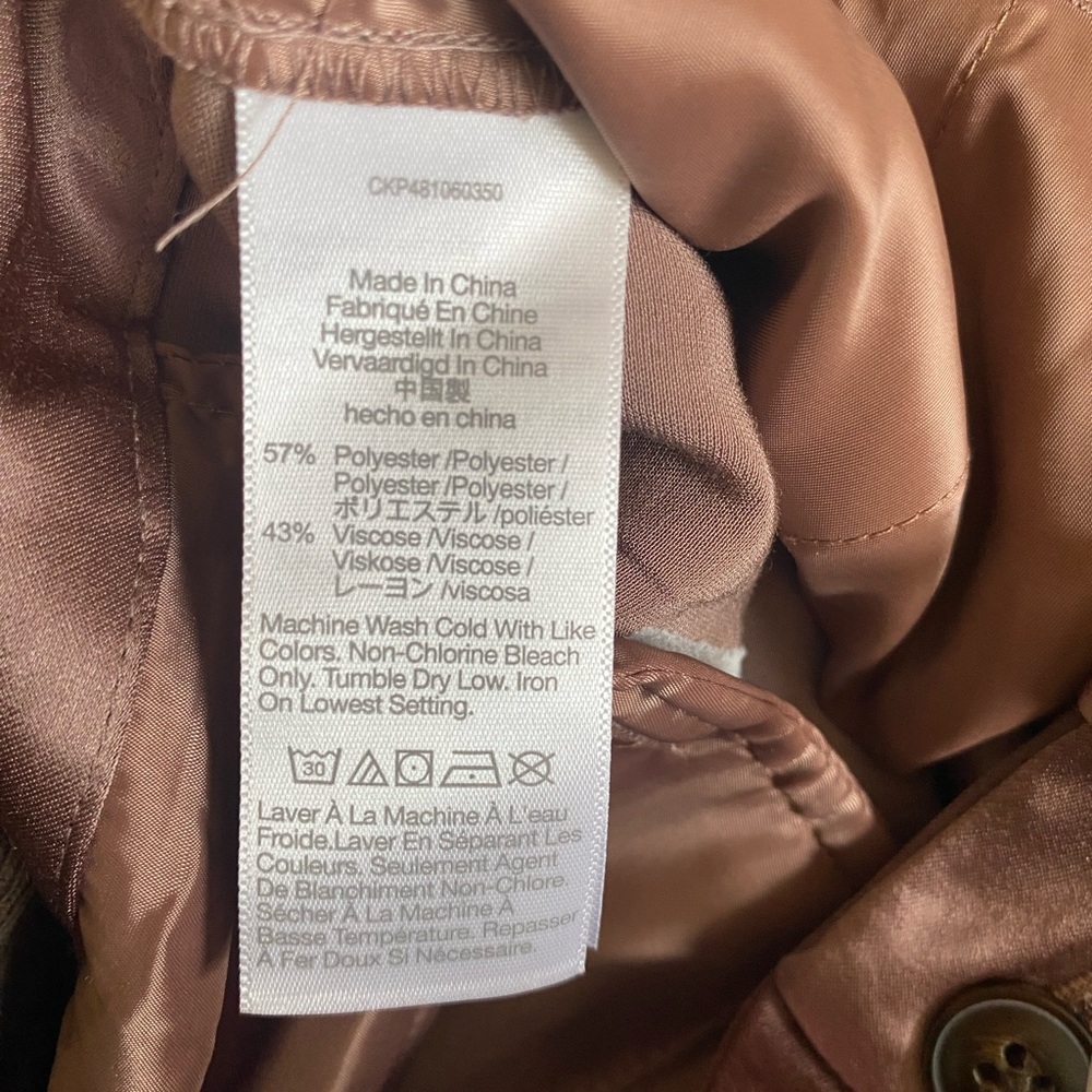 NWT MADEWELL The Harlow Wide-Leg Pant in Satin Iced Mocha Size 10 - Picture 9 of 9